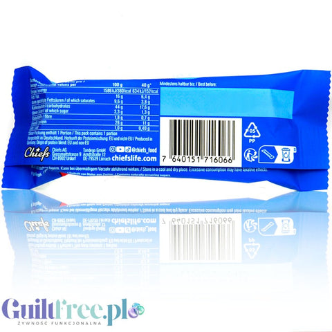 Chiefs Core Protein Choco Pretzel 152kcal - protein bar with 11g of protein, chocolate cream, and pretzels