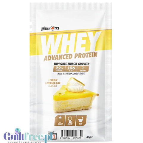 Per4m Whey Advanced Protein Lemon Cheesecake 30g sachet - thick protein supplement WPC, WPI & MPC