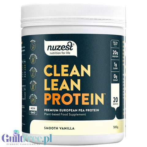 Nuzest Clean Lean Protein Smooth Vanilla 0.5kg – vegan protein supplement with an excellent composition based on European peas