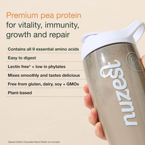 Nuzest Clean Lean Protein Just Natural 0,5 kg - wegańska odżywka białkowa z europejskiego grochu bez słodzików i aromatów