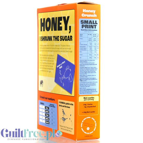 Surreal High Protein Cereal Honey Crunch – sugar-free protein breakfast cereal with stevia and erythritol