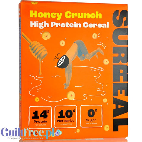 Surreal High Protein Cereal Honey Crunch – sugar-free protein breakfast cereal with stevia and erythritol