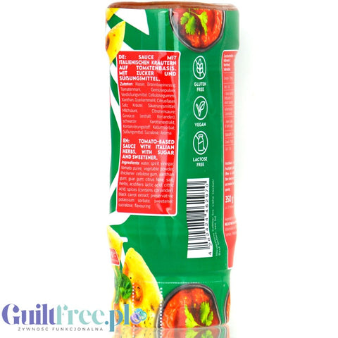 Inlead Premium Sauce Italian Allrounder 350g - vegan tomato sauce with Italian herbs, no sugar, only 16kcal