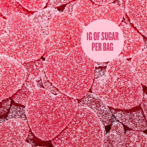 Pandy Candy Sweet Hearts Valentines Edition - błonnikowe malinowe żelkowe serduszka bez cukru 45% mniej kalorii