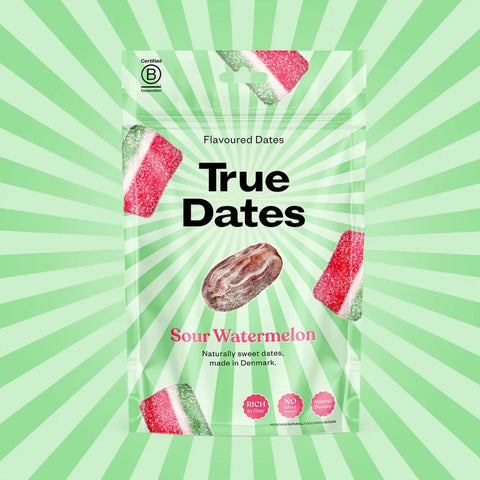 True Dates Sour Watermelon - naturalne daktyle bez dodatku cukru o smaku kwaśnego arbuza