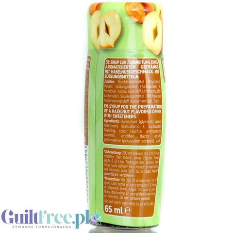Inlead Barista Syrup Hazelnut - concentrated sugar-free and calorie-free coffee drops for 8L