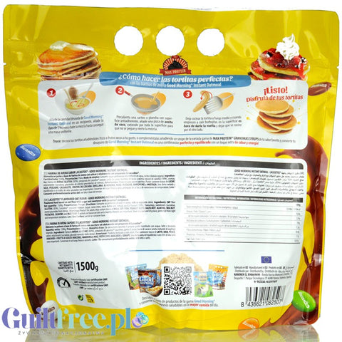 Max Protein Good Morning Oatmeal Lacasitos 1.5 kg – instant oatmeal, chocolate sprinkles flavor