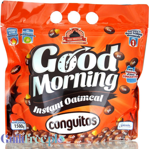 Max Protein Good Morning Oatmeal Conguitos 1.5kg - instant oatmeal, chocolate-covered peanut flavor