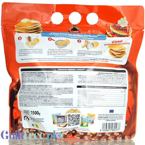 Max Protein Good Morning Oatmeal Conguitos 1.5kg - instant oatmeal, chocolate-covered peanut flavor
