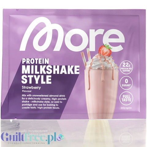 More Nutrition Total Protein Strawberry Milkshake 25 g - casein, dense protein, limited edition