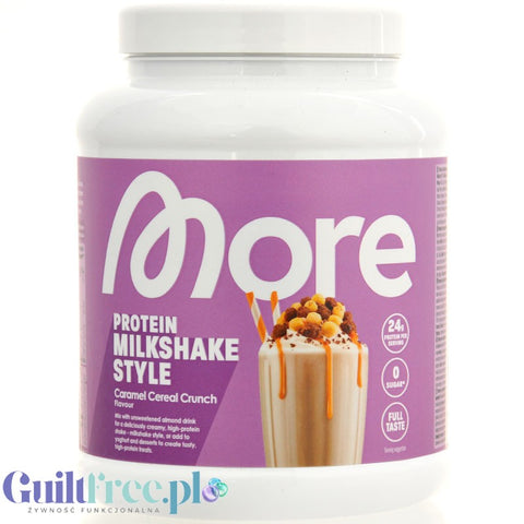 More Nutrition Total Protein Milkshake Caramel Cereal Crunch 0.6KG - thick protein supplement with caramel crunchies
