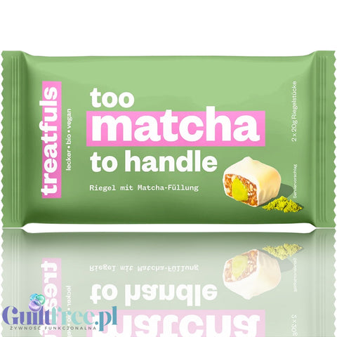 Treatfuls Too Matcha To Handle - wegański organiczny batonik bez dodatku cukru, Matcha & Nerkowce