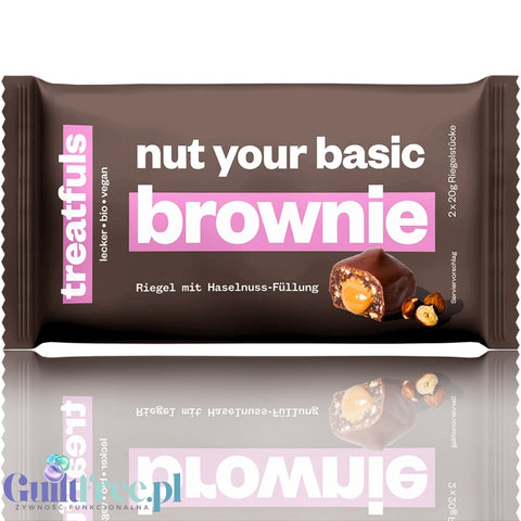 Treatfuls Nut Your Basic Brownie - wegański organiczny batonik z nerkowcami i czekoladą bez dodatku cukru