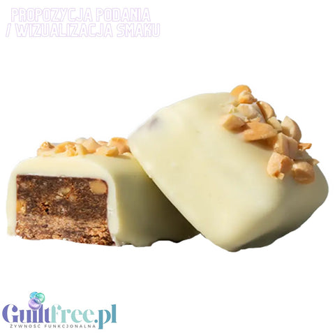 Treatfuls Love At First Bite - wegański organiczny batonik z orzechami ziemnymi w białej czekoladzie bez dodatku cukru