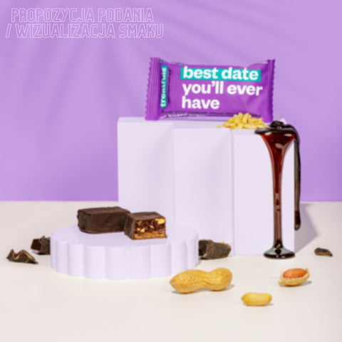 Treatfuls Best Date You'll Ever Have - wegański organiczny batonik z orzeszkami i soloną gorzką czekoladą bez dodatku cukru