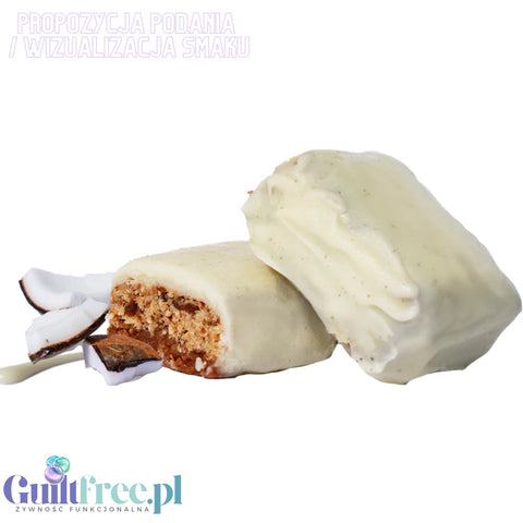 Treatfuls Sweeter Than Your Ex - wegański bio batonik z migdałami, cashew w białej 'czekoladzie' bez mleka z ksylitolem