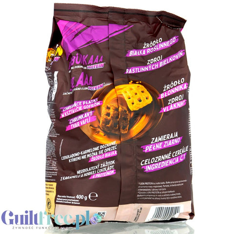 Lion Protein Caramel and Chocolate – whole grain caramel and chocolate breakfast cereal with 15% protein