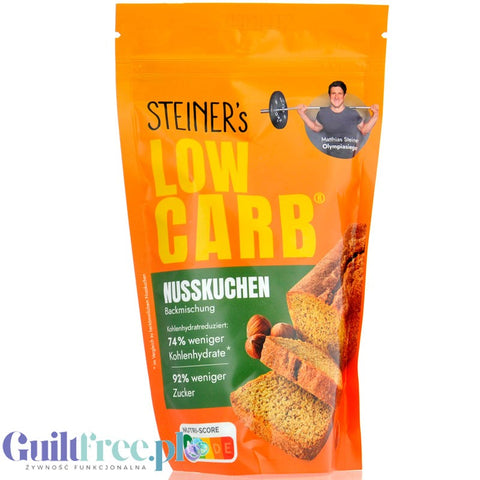 Steiner's Low(er) Carb Nusskuchen - mix do wypieku ciasta orzechowego bez cukru, glutenu i laktozy