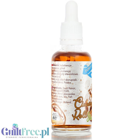 Funky Flavors Sweet Cinnamon Roll STEVIA – sweetener drops with the flavor of cinnamon rolls, without sugar, fat, or calories