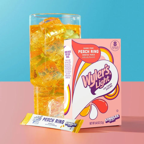 Wyler's Singles to go Peach Ring – a drink in a sachet from TikTok, with no sugar and no calories