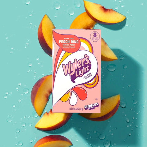 Wyler's Singles to go Peach Ring – a drink in a sachet from TikTok, with no sugar and no calories