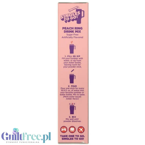 Wyler's Singles to go Peach Ring – a drink in a sachet from TikTok, with no sugar and no calories