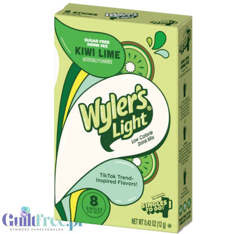 Wyler's Singles To Go Kiwi Lime - saszetki smakowe do wody bez cukru i kcal, smak Kiwi i Limonka
