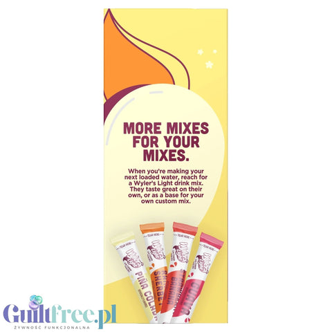 Wyler's Singles To Go 30' Pina Colada, Rainbow Sherbet, Strawberry Banana, Guava - sugar-free and calorie-free flavored sachets 