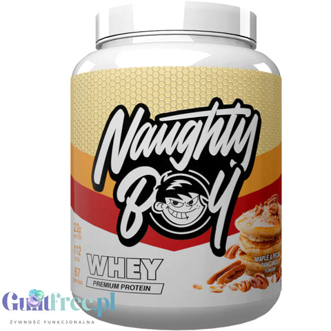 Naughty Boy Whey Premium Protein Maple & Pecan Pancakes 2010g - a thick protein supplement containing WPI, WPC, and MPC
