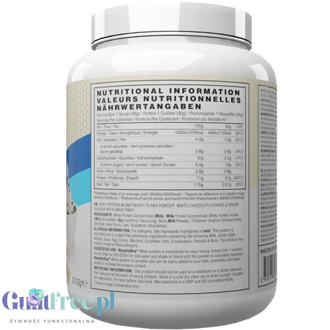 Naughty Boy Whey Premium Protein White Chocolate Cookies & Cream 2010g - thick protein supplement