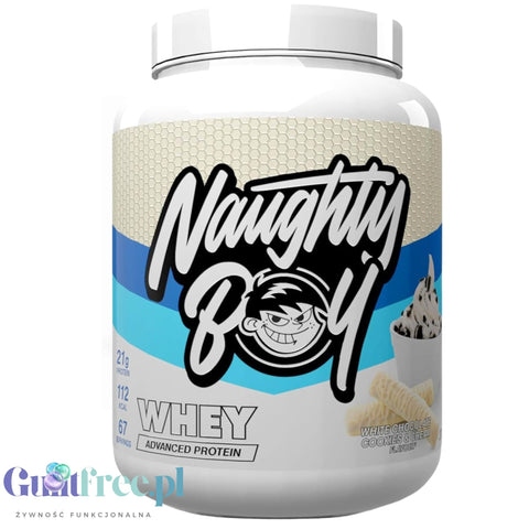 Naughty Boy Whey Premium Protein White Chocolate Cookies & Cream 2010g - thick protein supplement