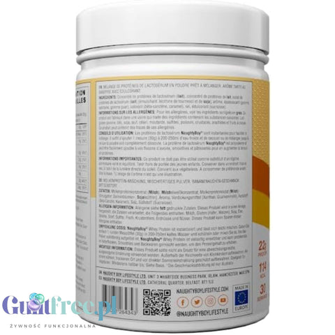 Naughty Boy Whey Premium Protein Banoffee Pie 900g - a thick protein supplement containing WPI, WPC, and MPC