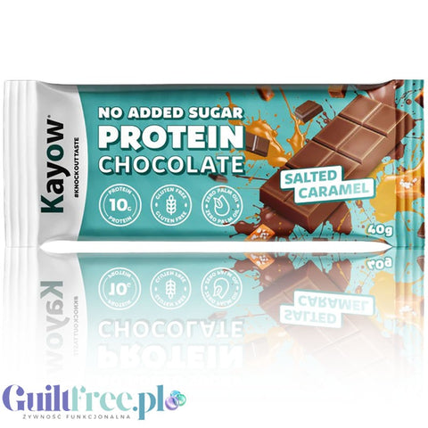 Kayow Protein Chocolate Salted Caramel - proteinowa czekolada bez dodatku cukru o smaku solonego karmelu