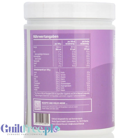 Rocka Nutrition Pure Protein Sahne 250g - niesłodzona wegańska odżywka białkowa smak naturalny