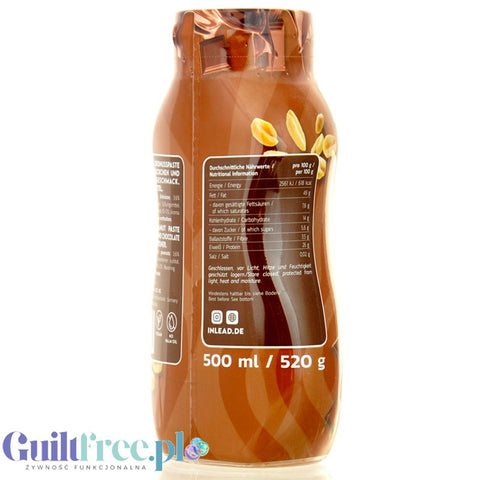 Inlead Peanut Squeeze Chocolate 500ml - peanut butter in a squeeze tube, no added sugar