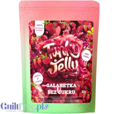 Funky Jelly Wild Strawberry Instant Jelly (3 servings) – sugar-free wild strawberry-flavored jelly