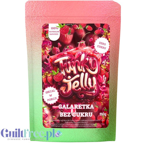 Funky Jelly Wild Strawberry Instant Jelly (15 servings) – sugar-free wild strawberry-flavored jelly