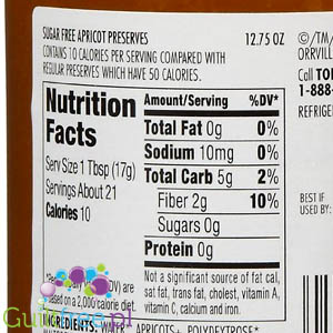 Smucker's Sugar Free Apricot Preserves Sweetened with Splenda