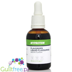 MyProtein Flavdrops liquid mocha flavors with sweeteners - liquid coffee flavor with sweetener
