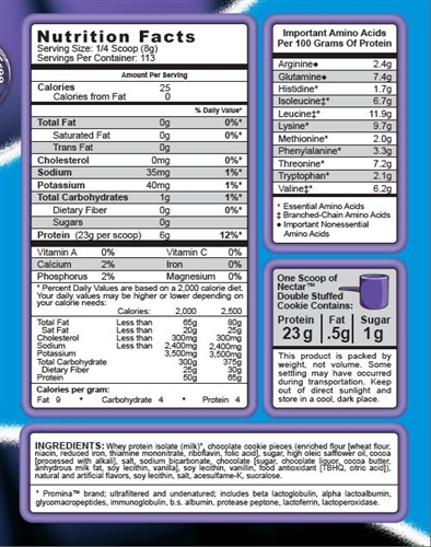 Syntrax Nectar Grade N Go Double Stuffed Cookie Flavored Whey Protein Isolate 