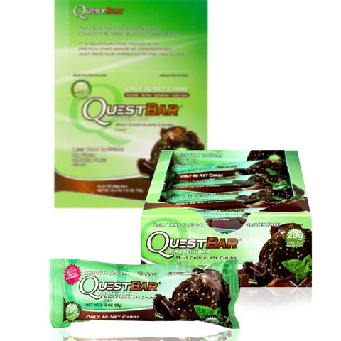 Quest Bar Protein Bar Mint Chocolate Chunk Flavor