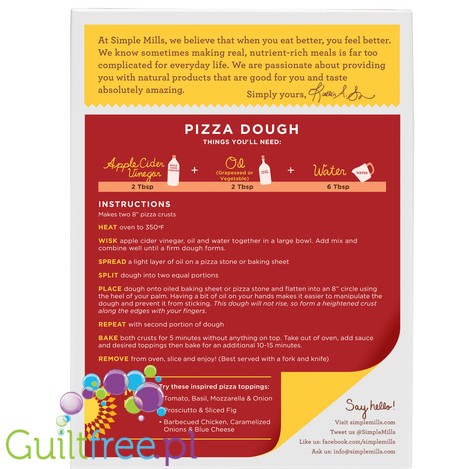 Simple Mills Naturally Gluten-Free Pizza Dough Almond Flour Mix - naturally gluten-free almond flour for baking pizza