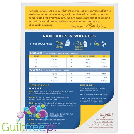Simple Mills Naturally Gluten-Free Pancake & Waffle Flour Mix - naturally gluten-free almond flour for waffles and pancakes