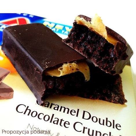 Atkins Snack Caramel Double Chocolate Crunch Bar - Carbohydrate low caramelized chocolate bar with chocolate caramel filling