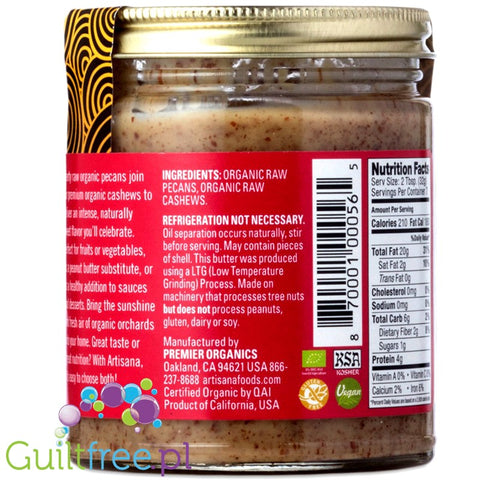 Artisana ™ Organic Raw Pecan Butter with Cashews