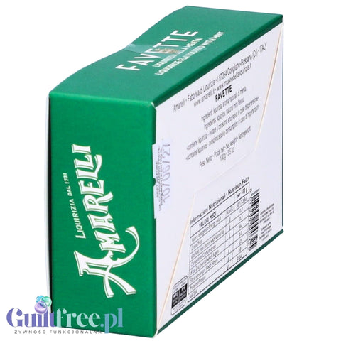 Amarelli Licorice Favette with Mint 100g - Calabrian licorice 100% with natural mint extract