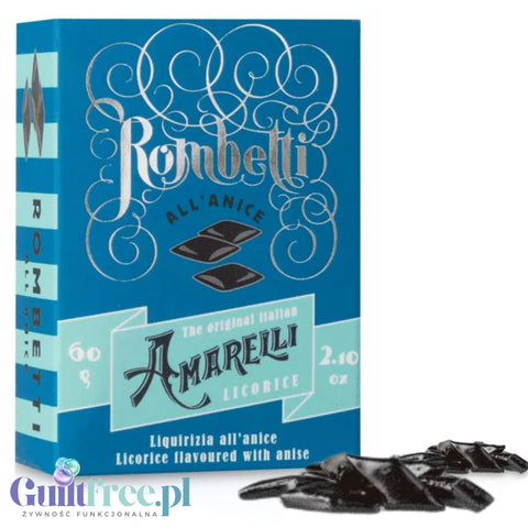 Amarelli Liquirizia Rombetti All'Anice 60g - Calabrian aniseed licorice 100% sugar and sweetener free