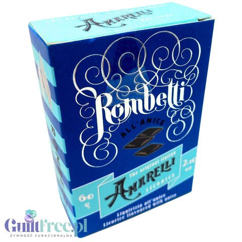 Amarelli Liquirizia Rombetti All'Anice 60g - Calabrian aniseed licorice 100% sugar and sweetener free