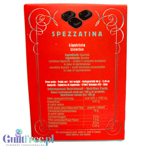Amarelli Liquirizia Spezzatina di Liquorizia 60g - Calabrian licorice 100% sugar and sweetener free