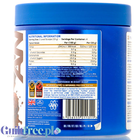 Applied Critical Whey Advanced Protein White Choc Pistachio 132g - odżywka białkowa z WPI, WPH i WPC, 21g białka & 110kcal